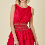 Brought the Fiesta Red Open Back Romper