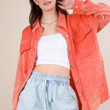 Washed Chambray Denim Casual Shorts