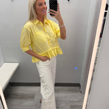 Bow Detail Denim Jeans white