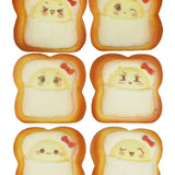 Kawaii Emoticon Toast Bread Soft Slow Rising PU Foam Squishy
