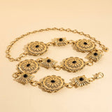 Western Round Concho Disc Chain Belt