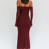 Anywhere with Her Off Shoulder Mesh  Dress