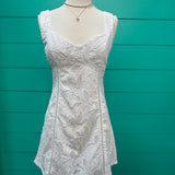 Cotton Embroidered Mini Dress