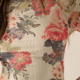 Floral Mesh Top