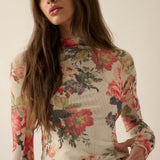 Floral Mesh Top