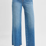 The Nancy Tummy Control High Rise Crop Wide Leg Jeans | Risen Denim