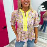 The Buttercup Bloom Peplum Top