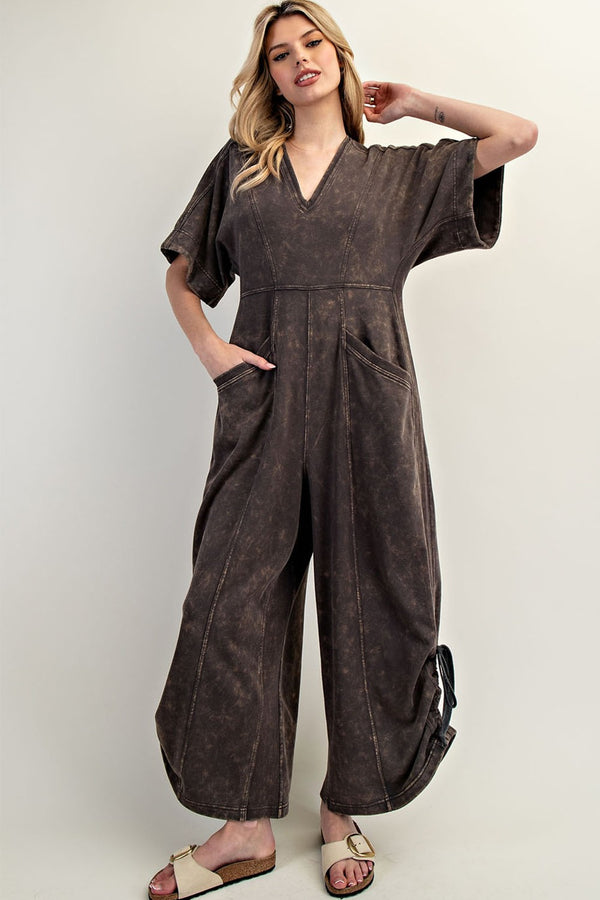 Meet Me Half Way V-Neck Jumpsuit
