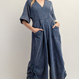 Meet Me Half Way V-Neck Jumpsuit