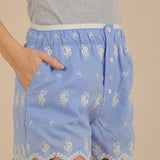 Embroidered Cotton Shorts