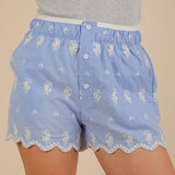 Embroidered Cotton Shorts