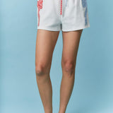Gingham Bow Embroidery Shorts