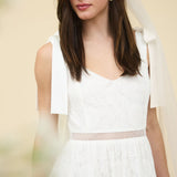 Lace Sheer Strap Midi Dress
