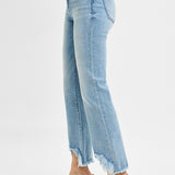 The Gracie High Rise Crop Bootcut Fray Hem Jeans