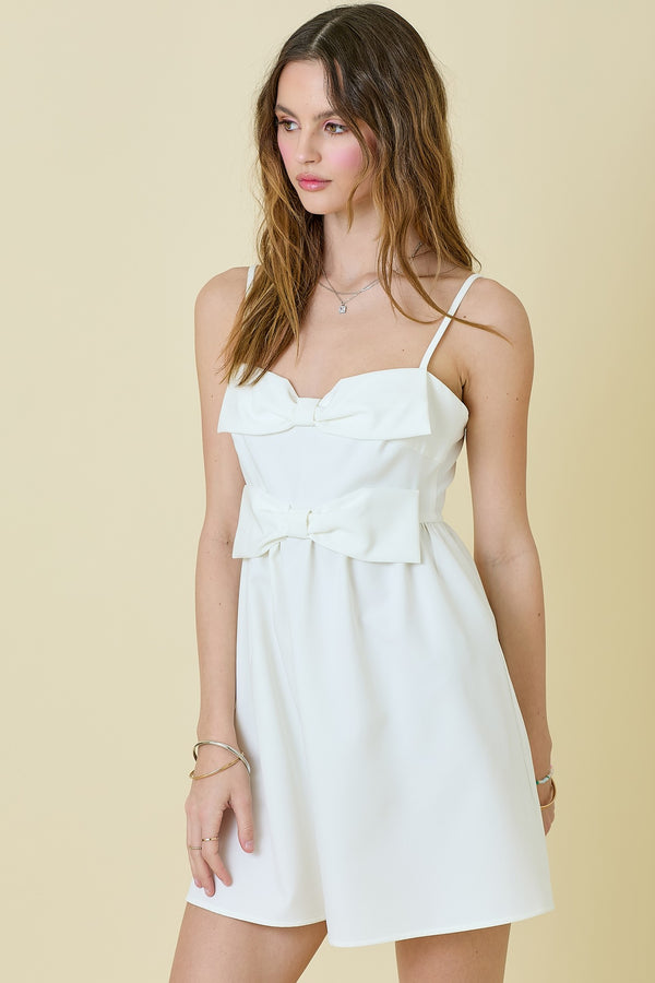 Double Bow White Dress