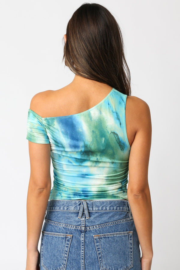 Miami Water One Shoulder Top