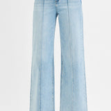 The Max High Waist Wide Leg Pintuck Detailed Denim | RISEN