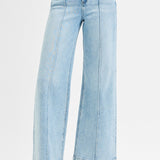The Max High Waist Wide Leg Pintuck Detailed Denim | RISEN