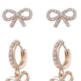 Metal Assorted Bow Tie Earrings