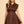 Zip Brown Pleated Mini Dress