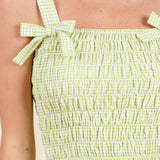 Gingham and Bow Tank Top