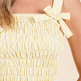 Gingham and Bow Tank Top