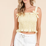 Gingham and Bow Tank Top