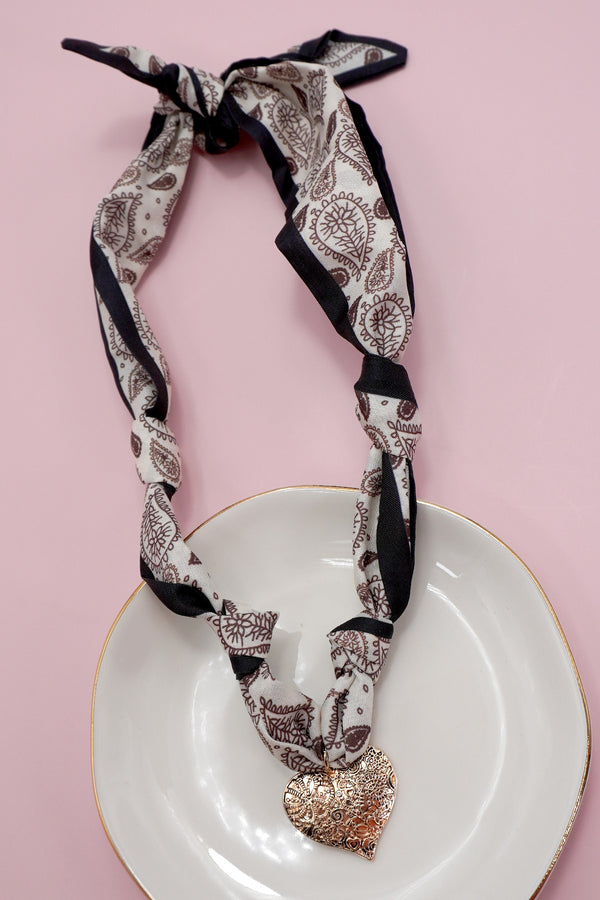 HANDMADE SCARF CHARM NECKLACE