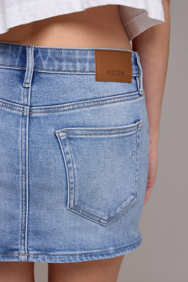 The Peyton Skirt | Medium Light Low Rise Micro Mini Skirt