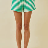 Sunny Side Contrast Drawstring Wasitband Shorts | SHORTS ONLY