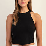 Sleeveless Cropped Knit Top