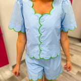 The Bluebell Scallop Top