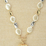 Silver and Gold Chunky Necklace