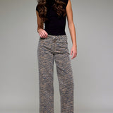 Tiger Print Denim Jeans