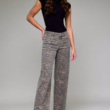 Tiger Print Denim Jeans