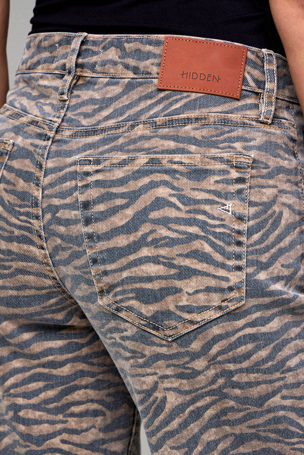 Tiger Print Denim Jeans