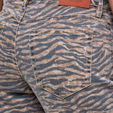 Tiger Print Denim Jeans