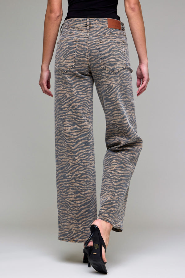 Tiger Print Denim Jeans