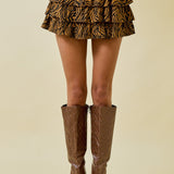 Ruffle Tiger Skort