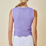 Sweet Scallop Knit Top