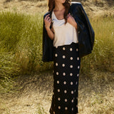 The Dot Your Way Midi Skirt
