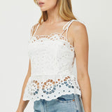 Lace Peplum Tank