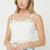 Lace Peplum Tank