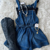 Holy Smokes Denim Overall Romper
