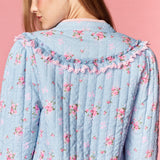 In My Dreams Floral Quilted Ruffle Jacket
