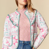 Beauty in Bows | Bow Patchwork Print Quilted Jacket