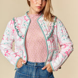 Beauty in Bows | Bow Patchwork Print Quilted Jacket