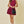 Wine Suede Sleeveless Ruffle Drop Waist Dress with Bow
