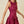 Wine Suede Sleeveless Ruffle Drop Waist Dress with Bow