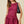 Wine Suede Sleeveless Ruffle Drop Waist Dress with Bow